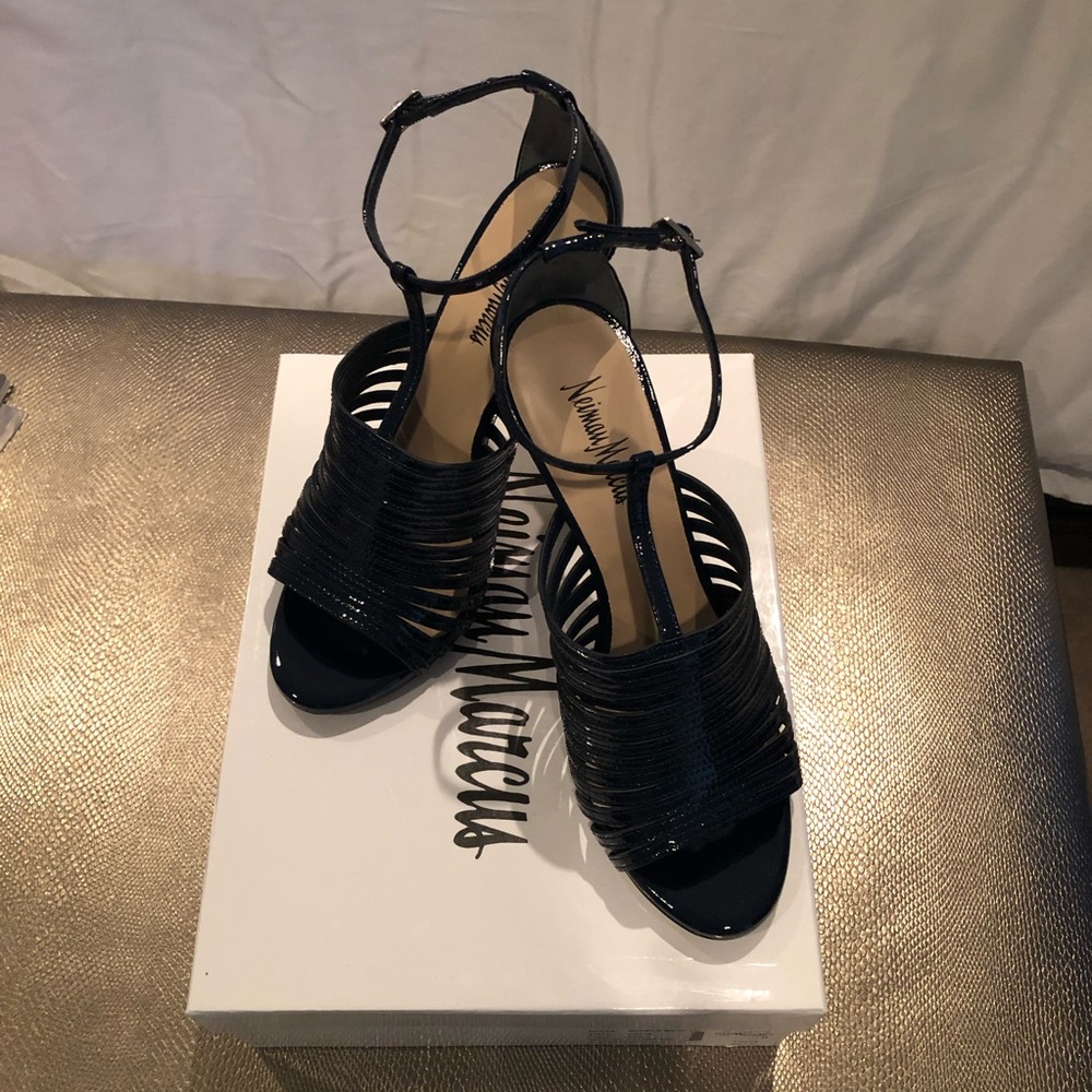 Navy Blue Heel Height 4 1/2 in